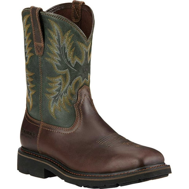 square toe steel toe work boots