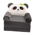 thumbnail image 3 of Sofá cama plegable para niños, silla plegable, cama de dibujos animados, colchón de suelo con cremallera suave Negro, 3 of 9