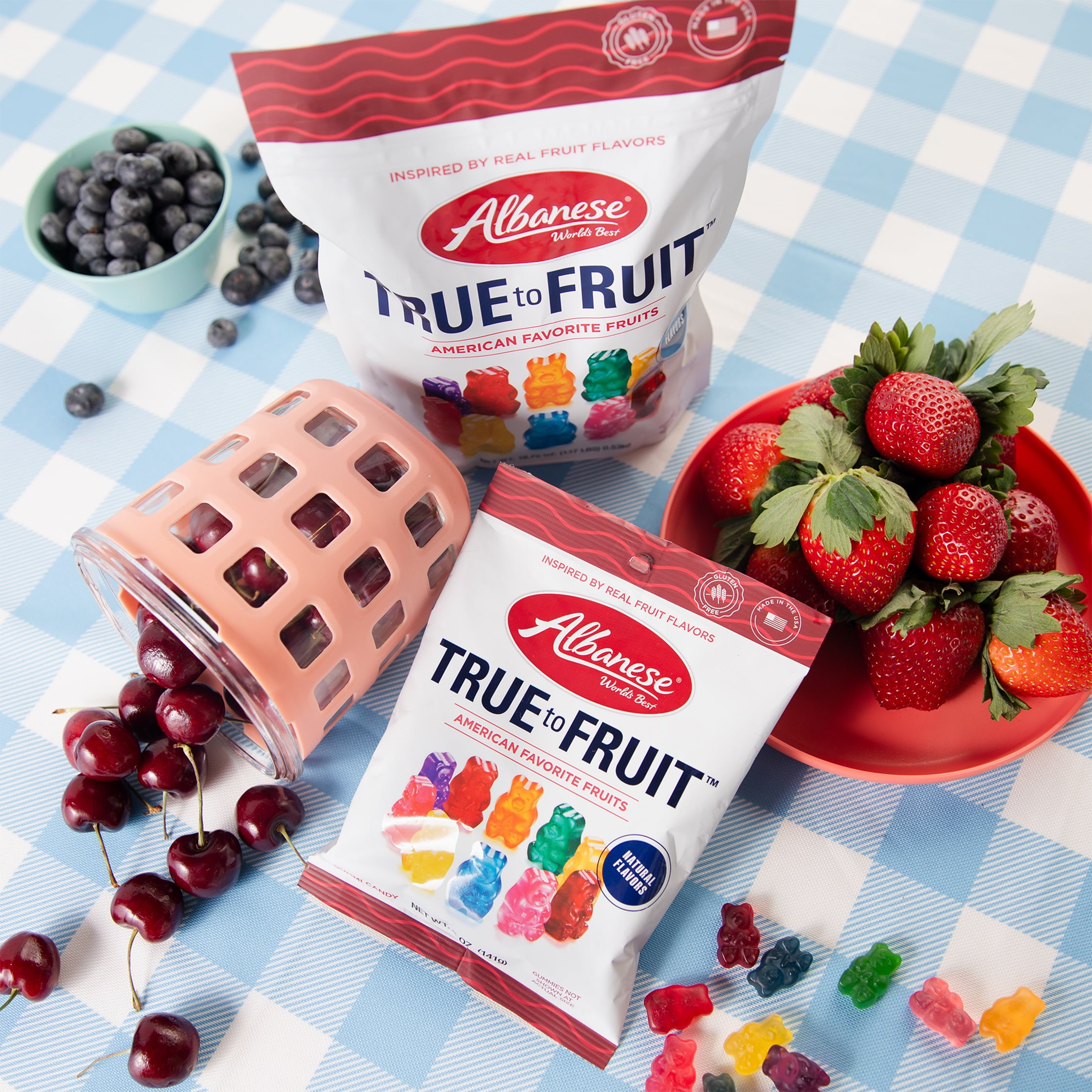 (3 pack) Albanese World's Best True to Fruit American Favorite Fruits, 5oz