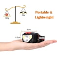 thumbnail image 4 of Lampe Frontale LED, Lampe Frontale USB Rechargeable 5 Modes, Lampe Frontale LED Course Résistante à l'Eau 150 Lm 1200 mAh pour Lecture Nocturne Camping Jogging Pêche Aventure Alpinisme Vélo, Câble USB Inclus, 4 of 7