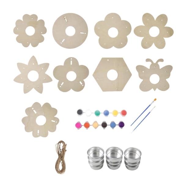 Kits de manualidades para comederos de pájaros, kits de pintura artística en madera, adornos decorativos DIY sin terminar, juguetes a granel para