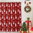 thumbnail image 5 of Christmas Snowman Shower Curtains for Bathroom, Waterproof Bath Curtains Decor, Bath Tub Curtain Red Xmas Trees Cane Berries Winter Snowflake Decorative Shower Curtain Sets with 12 Hooks, 72x72 Inch, 5 of 8