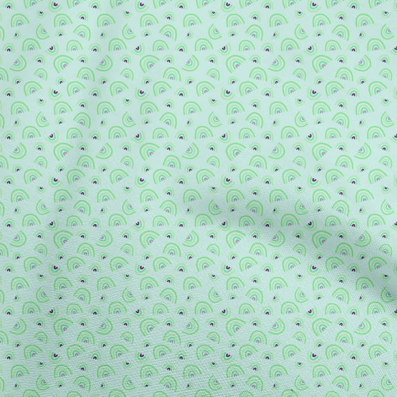 oneOone Georgette Viscose Light Mint Green Fabric Kids Rainbow Sewing Fabric By The Yard Printed Diy Clothing Sewing Supplies 42 Inch Wide