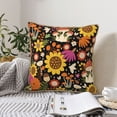 thumbnail image 6 of Kll Sunflowers Mushrooms Decorative Throw Pillow Covers Velvet Soft For Couch Sofa Bedroom Living Room Outdoor -16"X16", 6 of 8
