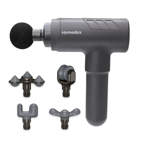 Homedics Therapist Select Percussion Deep Tissue Massage Gun with 5 attachments