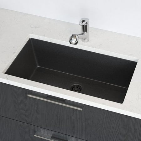 Ren Granite Composite 33 L X 18 W Undermount Kitchen Sink With Basket Strainer