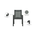 thumbnail image 2 of Meridian Furniture Nizuc Black Outdoor Patio Dining Arm Chair (Set of 2), 2 of 7
