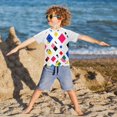 thumbnail image 3 of FORMRS Boys Rash Guard Short Sleeves Swim Shirt Quick Dry UPF 50+ Sun Protection, Sizes 3-12T, Cartoon Graphic, 3 of 6