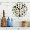 thumbnail image 3 of Yayeee 10" Wall Clock Battery Operated Quartz Round Silent Non-Ticking Home Decor, Watercolor Wildflowers, 3 of 6