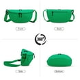 thumbnail image 2 of HAWEE Pure Colour Crossbody Bag Bum Bag for Women,Two Way Zipper Belt Bag with Adjustable Strap,Fashion Waist Packs for Traveling Workout, 2 of 7