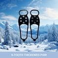 thumbnail image 6 of Darzheoy Non Slip Gripper Spikes for Shoes, Universal Non-Slip Gripper Spikes with 6 Tooth Steel Nails, Cleats Ice Snow Grips Anti Slip Silicone for Hiking Walking Climbing Fishing, 6 of 6