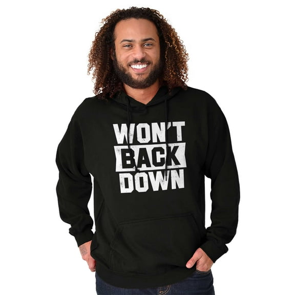Cool Won't Back Down Gym Workout Unisex Plus Fleece Graphic Hoodie Brisco Brands 2X