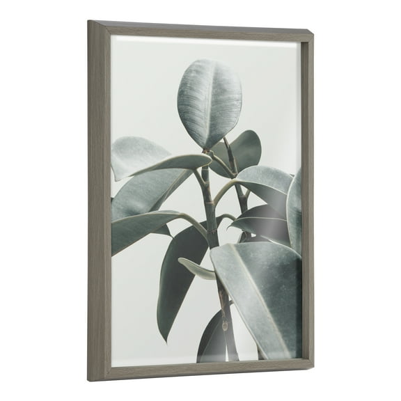 Kate and Laurel Blake Plant Mom Green Houseplant Framed Printed Glass Wall Art by The Creative Bunch Studio, 18x24 Gray, Decorative Botanical Art for Wall