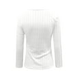 thumbnail image 4 of Long Sleeve Shirts for Women Sexy Sweater V Neck Ribbed Knit Slim Fit Wrap Top 2026 Fall Casual Fashion Clothes White M, 4 of 5