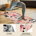 thumbnail image 4 of Boston Terrier Dog and Flower Florals Hot Yoga Mat Towel Non Slip for Hot Yoga - Quick-Drying Yoga Mat Cover with 4 Corner Pockets with Travel Bag - Hot Yoga Towel Non Slip 70"x26", 4 of 6