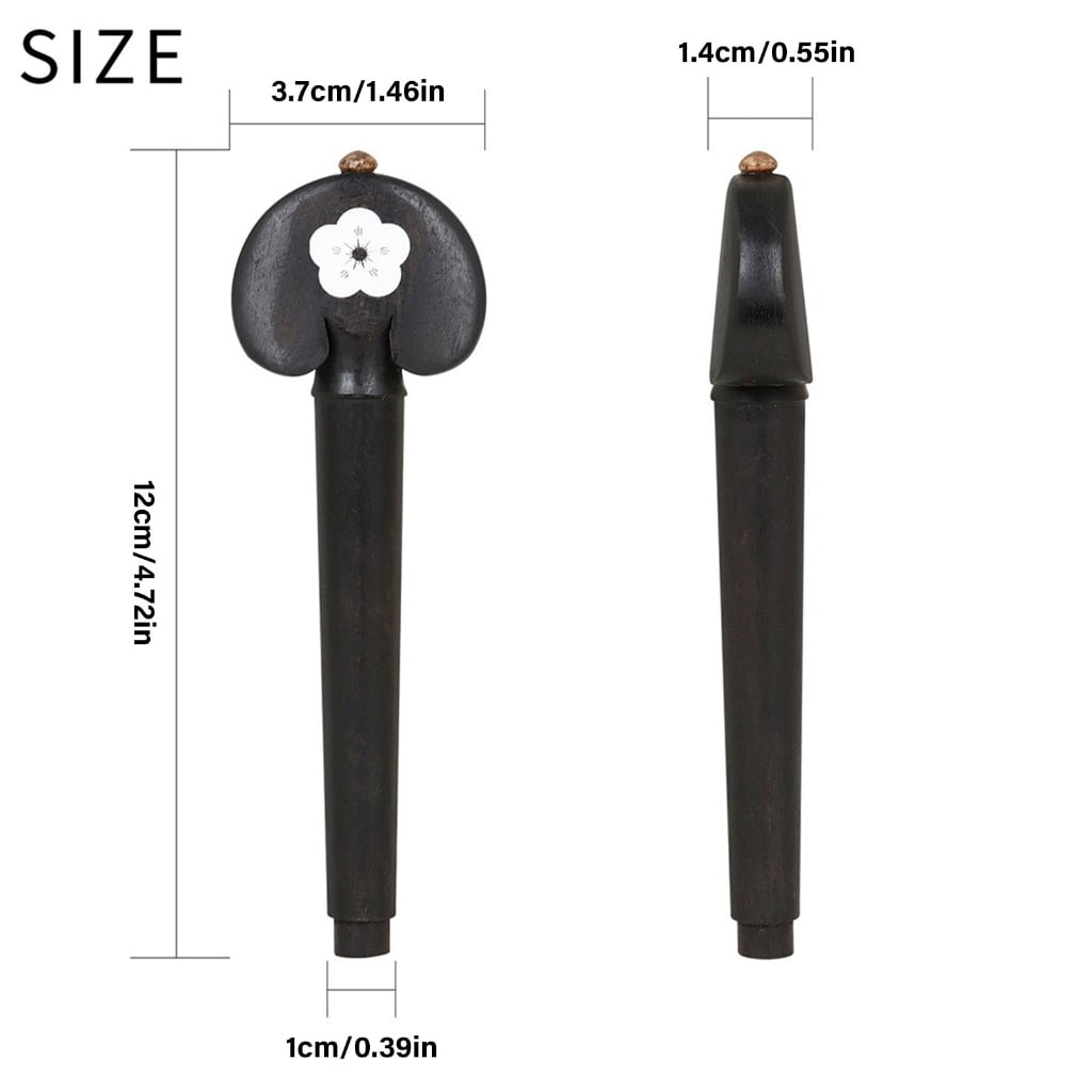BQBQERT 4Pcs Cello Machine Head Ebony Wood Cello Tuning Pegs Cello Shaft Handle Tuners Musical Instruments Accessories