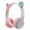 Grey+Pink, variant on AceMonster Kids Headphones, Cat Ear Wireless Headphones, LED Light Up Bluetooth Over On Ear Black Headphones for Toddler Boy Girl Teen Children w/Microphone fo Laptop School gift for girls
