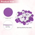 thumbnail image 2 of Uxcell 200 Pcs Círculos de Fieltro Adhesivos, 12mm 1/2" Pegatinas de Círculo Pre-Cortadas para Manualidades, Púrpura Claro/Blanco, 2 of 7