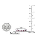 thumbnail image 3 of Dazzlingrock Collection Round Ruby 11 Stone Stackable Wave Band Ring for Women (Color Red, Clarity Highly Included) in 925 Sterling Silver, Size 10, 3 of 4