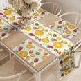 thumbnail image 2 of Ambesonne Fruits Table Runner & Placemats, Fresh Citrus Kiwi Lemon, Placemat 4 pcs + Runner 16"x90", Earth Yellow Lime Green, 2 of 2