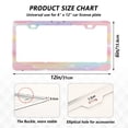 thumbnail image 2 of Aluminum License Plate Frame 2 Pack Car Exterior Accessory Car Tag Holder for Front Rear Plates Cars Decor Cute Stars and Pink Clouds, 2 of 7