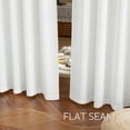 thumbnail image 7 of NICETOWN White Linen Curtains for Bedroom, Soft Faux Linen Textured Window Drapes Semi Sheer Light Filtering Rod Pocket Back Tab Vertical Drapes for Living Room, 42"x120", 2 Panels, 7 of 7