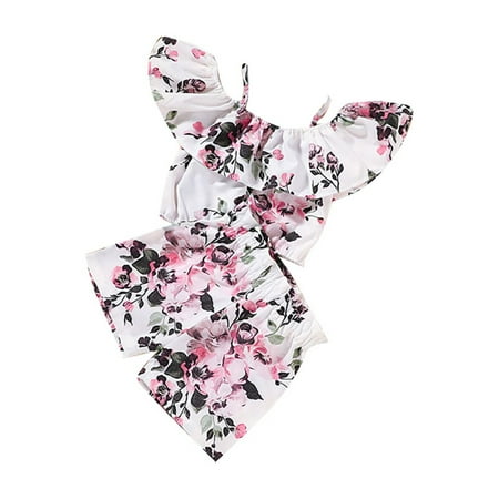 

GWAABD Spring Outfits for Toddler Girls Polyester Girls Summer Clothes Set Love Print Short Sleeve T Shirt Top Stretch Shorts Set 2PCS Casual Outfits 80