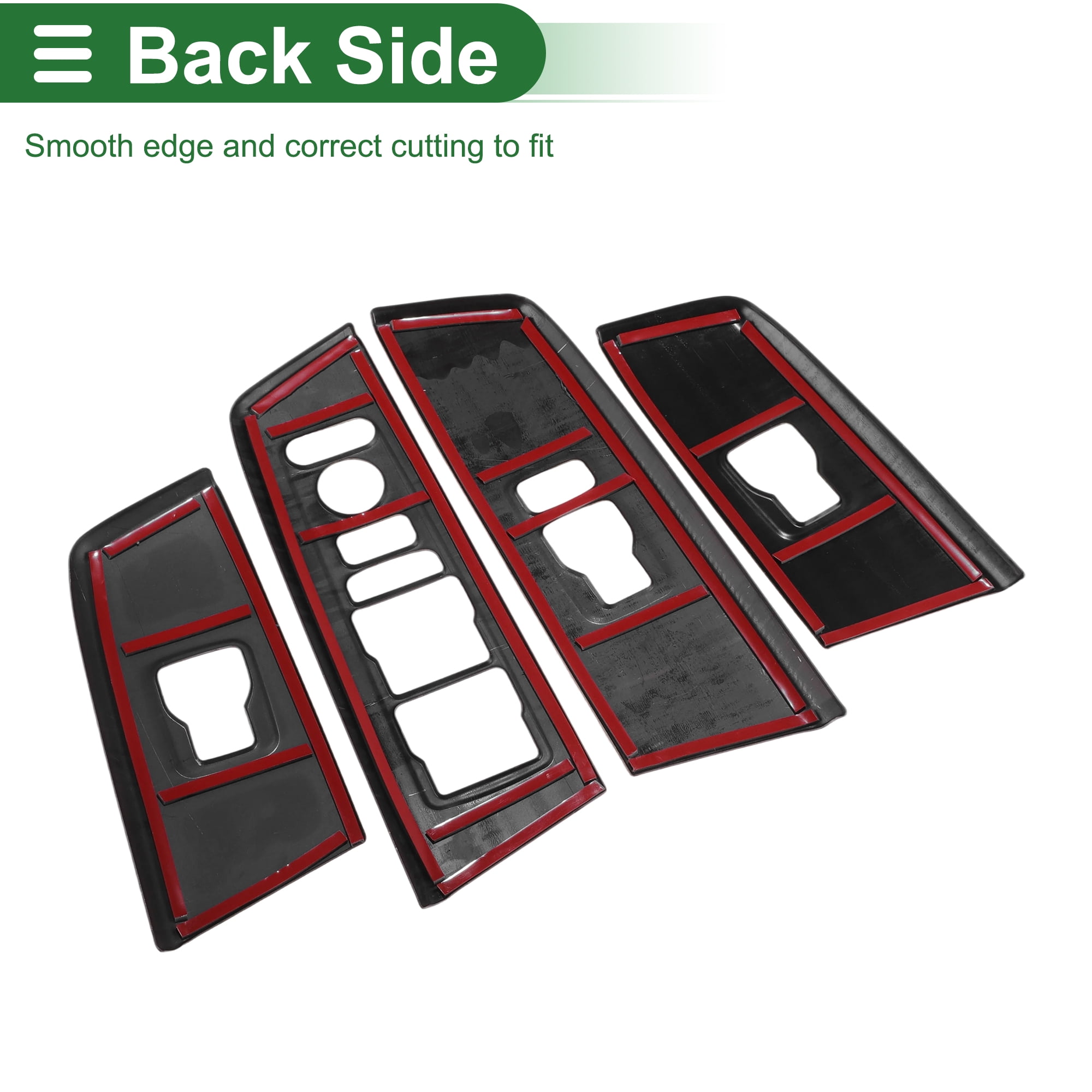 Unique Bargains Window Lift Switch Panel Trim Cover for Honda CRV 23-25 Front Rear Car Door Window Control Button Interior Accessories Carbon Fiber Black