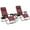 Red, variant on GVN Chaise Lounge Outdoor, Lounge Chair Outdoor,Zero Gravity Chair Set with Side Table, Folding Reclining Chair with Cupholders & Pillows, Brown