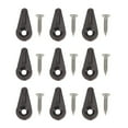 thumbnail image 1 of 30pcs Mirror Fixing Clips Lens Glass Assembly Wardrobe Cabinets Bookcase Glass Embedded Fixing Clips with Screw (Brown), 1 of 5