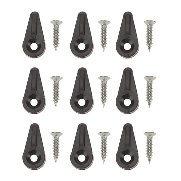 Tineasur Glass Retainer Clips Brown ABS Quick Installation for Furniture
