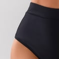 thumbnail image 7 of HCNTES Women's High Waisted Bikini Bottoms Seamless Tummy Control Swim Bottom Full Coverage Bathing Suit Black,L, 7 of 7