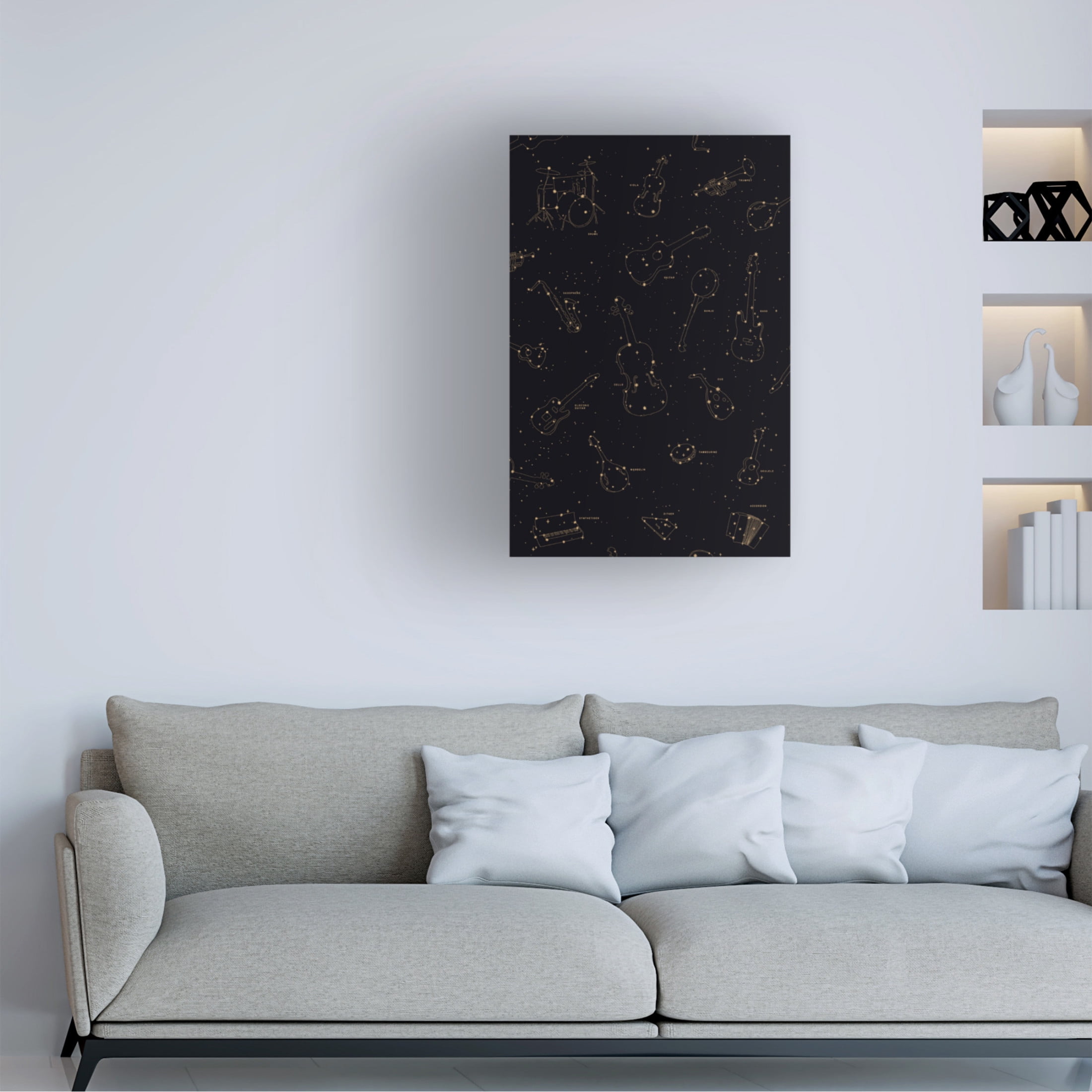 Trademark Fine Art Florent Bodart Heavens Music Canvas Wall Art
