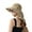 Khaki, variant on Womens Mesh Panel Wide Brim Sun Hat with Back Flap UV Protection and Tie Detail for Outdoor Activities - Beige