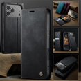 thumbnail image 5 of CaseMe Calf Leather Lining Microfibre Wallet Case For iPhone 18 Pro Max 6.9-inch with RFID Blocking,Magnetic Closure,Card Slots,Cash Slot,Kickstand,Shockproof Flip Folio Protective Phone Case,Black, 5 of 13