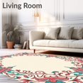 thumbnail image 2 of ODIKA 6'x9' Machine Washable Non-Slip Area Rug, Ornate Rococo Vinework and Blossoming Design High Traffic Rug, Pink, 475517, 2 of 7