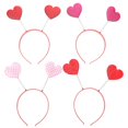 thumbnail image 2 of 4 piezas Decoración de corazón Diadema en forma de corazón Aro para el cabello con forma de corazón Diadema de corazón, 2 of 4