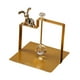 thumbnail image 2 of Servilletero Dispensador de Pañuelos Moderno Adorno de Superficie Lisa Base Estable Pañuelo oro, 2 of 9