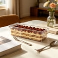 thumbnail image 4 of Clear Acrylic Dessert Container 15.75" x 4.33" - Food Grade Cake Box with Lid for Storage B, 4 of 7