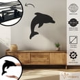 thumbnail image 2 of Violaura Dolphin Metal Wall Art - Easy to Install Hanging Perfect for Home, Living Room Decor (36.0" x 32.4"), 2 of 8