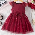 thumbnail image 2 of Jamsmile Toddler Girls Tulle Dress Summer Ruffles Sleeveless sequin bowknot Princess Casual Dresses Little Girls Gown Pageant Tutu Dress, 2 of 7