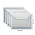 thumbnail image 3 of Kraoden 10 Pcs A4 Plastic File Folders, Clear Document Holders with Snap Closure, Waterproof Organizational Envelopes for Office, 3 of 6