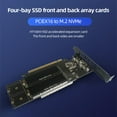 thumbnail image 1 of Tarjeta De Expansion Placa adaptadora M.2 NVME Metal PCIE 3,0 X16 SSD adaptador M clave 4 ranura compatible con Raid, 1 of 7