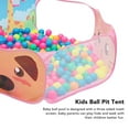 thumbnail image 6 of Kids Ball Pit with Basketball Hoop Baby Play Ball Pool Tent Cartoon Giraffe Safe Toddlers Tent for Indoor (No Ocean Balls), 6 of 9