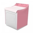 thumbnail image 2 of Eastern Washer Cover, Repetitive Traditional Simple Pattern with Quatrefoil Print, Easy to Use Bathroom Accent Fabric, 29" x 28" x 40", Pastel Pink and White, by Ambesonne, 2 of 3