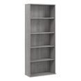 thumbnail image 2 of Pemberly Row Set of 2 Tall 5-Shelf Bookcases in Platinum Gray - Engineered Wood, 2 of 8