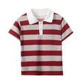 thumbnail image 1 of RXIRUCGD 2025 Vêtements d'Été pour Enfants T-shirt à Manches Courtes Col Rabattu Décontracté Polyvalent, 1 of 2