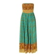 thumbnail image 6 of Rovga Women's Summer Dresses Vacation Strapless Bohemian Floral Print Beach Dress Leisure Dailywear, 6 of 7
