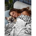 thumbnail image 3 of Black Gray Coral Coastal Flat Sheets Only Twin XL Size, Soft Breathable Bed Top Sheets for Mattress, Summer Beach Seaside Nautical Luxury Bedding Flat Sheets for Home Hotel Bedroom Bed Protection, 3 of 9