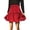 Red, variant on Sngxgn Women's Casual Basic Versatile Flared Pleated Mini Skater Skirt with Shorts(Pink,L)
